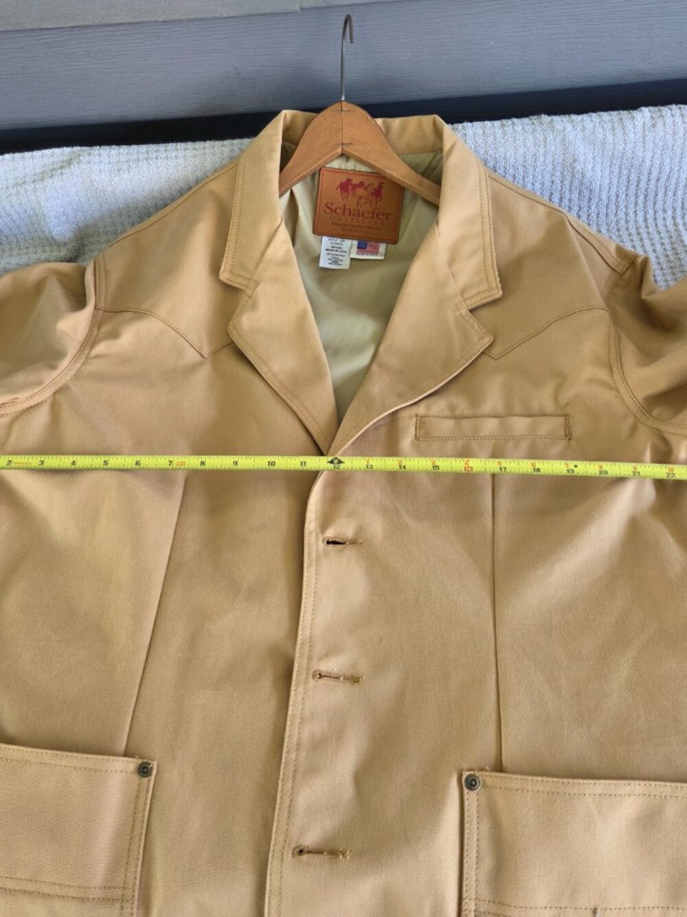 Schaefer Outfitter Drifter Jacket Mens Large XL Suntan Canvas Western Ranch NWOT - Picture 14 of 14